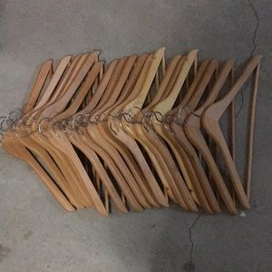 Wooden clothing hangers